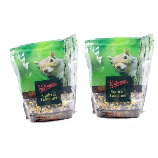 Volkman Seed Small Animal Squirrel Gourmet Mix Healthy Diet Food 4lbs (2 Packs)