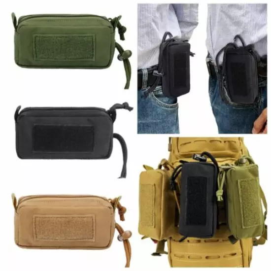 Nylon EDC Belts Molle Pouch Men's Waist Bag Handbag Wallet Pouch Buckle Tactical