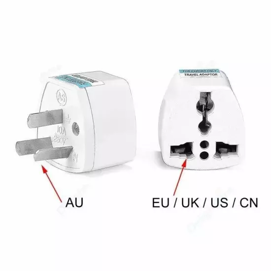 US UK EU Universal to AU Australia AC Power Adapter Plug Travel Converter