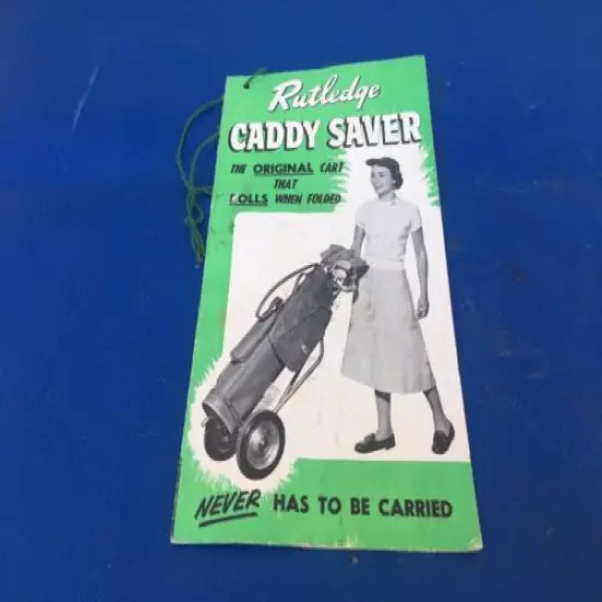 Vintage 1950s Rutledge Golf Clubs & Caddy Saver Golf Cart Brochures SET ORIGINAL