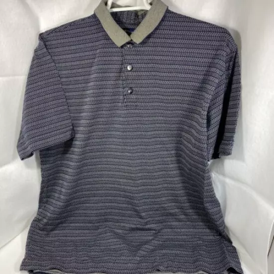 Callaway Golf Short Sleeve Blue/Gray Polo Golf Shirt Size Large