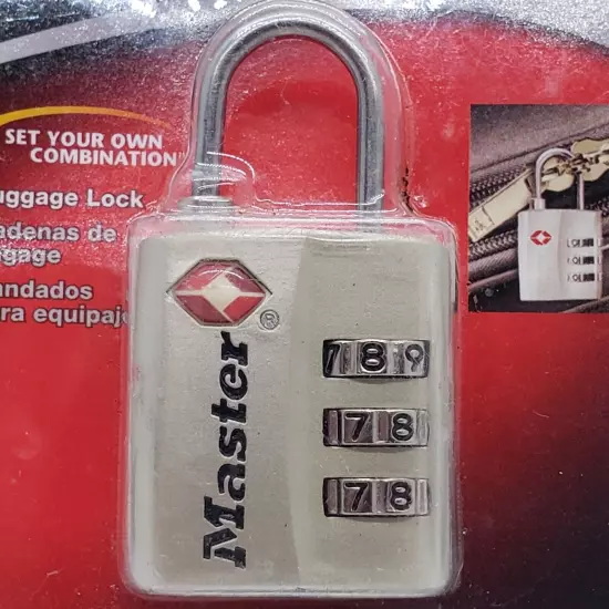 Master Lock Luggage Lock TSA Accepted - Set Your Own Combination - New