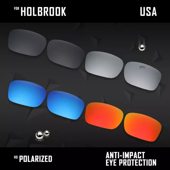 Anti Scratch Polarized Replacement Lenses for-Oakley Holbrook OO9102 Options