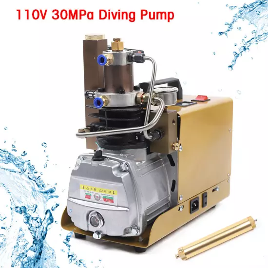 High Pressure Electric Air Compressor Scuba Diving Pump Water-Cooling 4500PSI