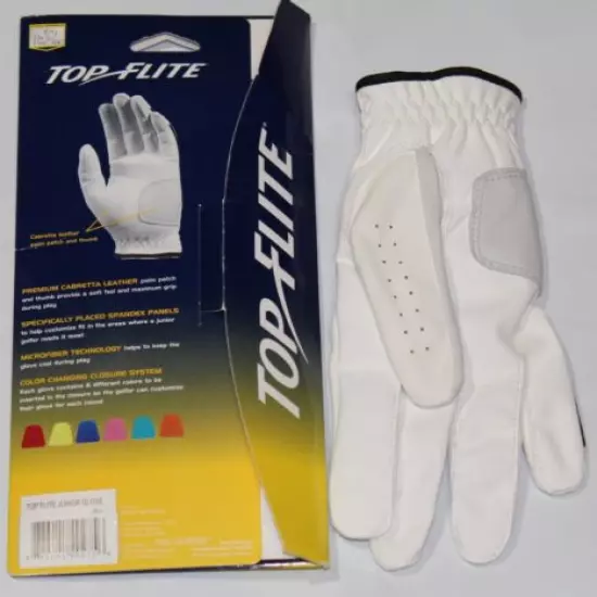 TOP FLITE XL JUNIOR GOLF GLOVE, SIZE LARGE, RIGHT