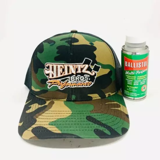 Ballistol MultiPurpose Lubricant Gun Cleaner - 4 oz w/ Heintz Bros Camo Hat