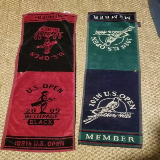 U.S. OPEN BETHPAGE BLACK 2009 109TH GOLF TOWEL LOT USGA 36 X 12