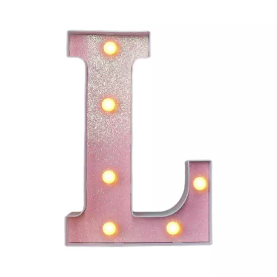 Led Light Up Letter,Pink Marquee LED Letter Lights 26 Alphabet,Lighted Letters A