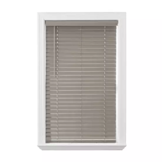 2 inch Faux Wood Blinds Window Horizontal Covering Cordless Gray All Sizes