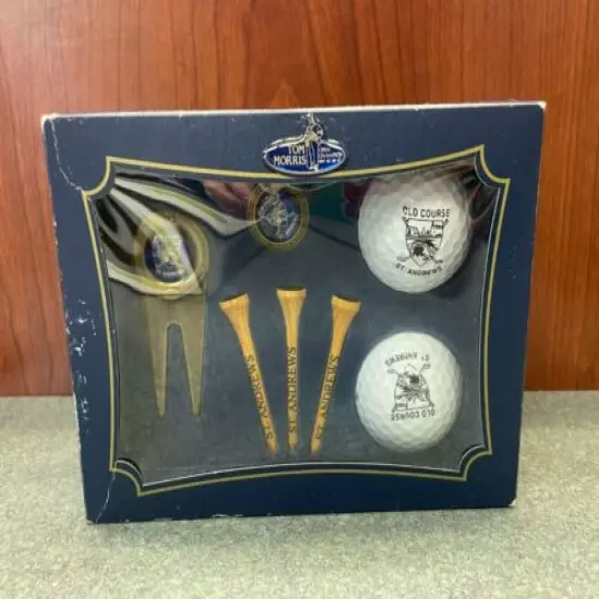 Tom Morris Old Course St Andrews Golf Gift Set Divot Balls Token Tees Champion