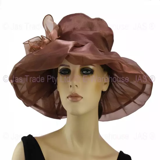 Spring Race Carnival Derby Day Church Wedding Women Ladies Organza Evening Hat