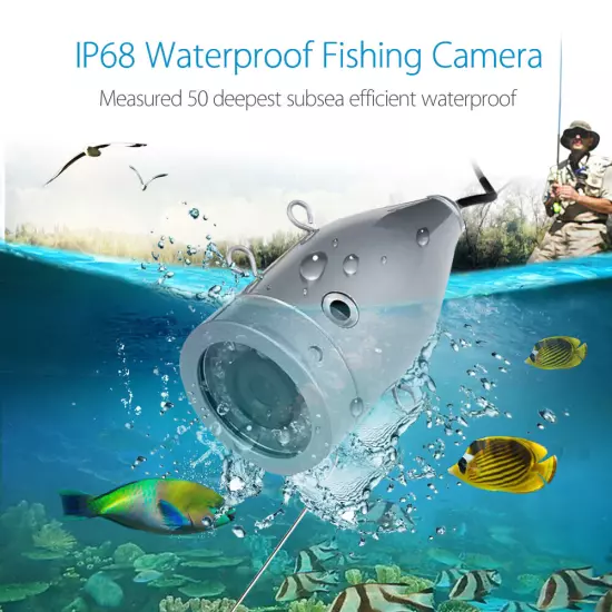 Eyoyo 30M 9inch Underwater Fishing Camera Fish Finder 1000TVL IR Video DVR 8G