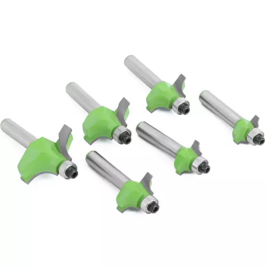 8mm Shank Round Over Edge Profile Router Bit, 2.25-12.7mm Radius 1PC/10PCS GREEN