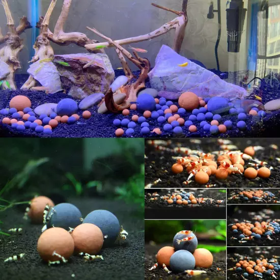 Tourmaline Balls for Betta Fish Tank Accessories.Shrimp Mineral Freshwater Aq...