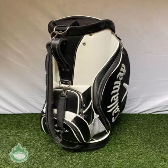 Gently Used Callaway 6-way Cart Carry Golf Staff Bag Black and White