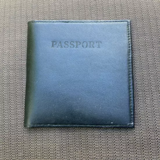 Leather travel organizer passport wallet