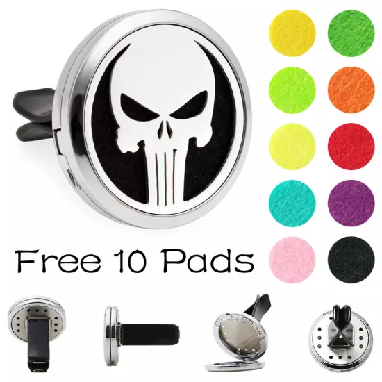 Car Diffuser Vent Clip Air Freshener Essential Oil Aroma diffuser Locket 10Pads 