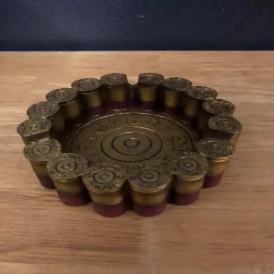 12 Gauge Shotgun Shell Round Ashtray 4.5 Diameter