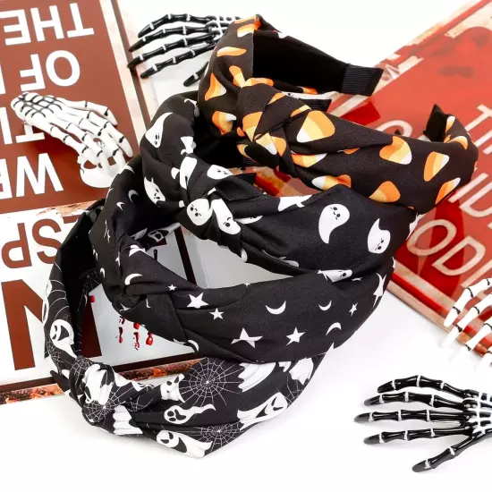 Halloween Headbands for Women Halloween Knotted Headband for Girls 