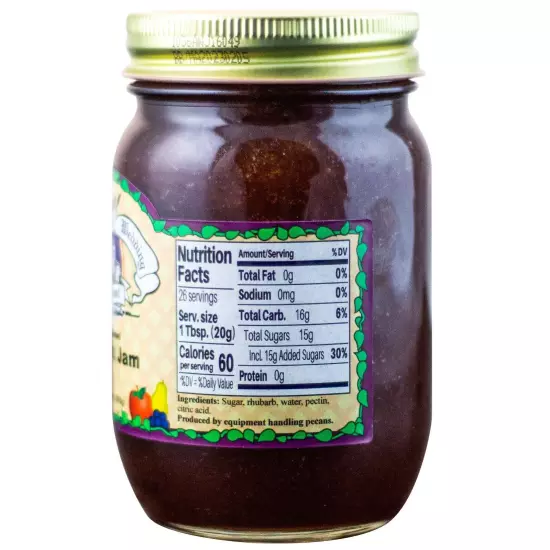 Amish Wedding Rhubarb Jam 18oz Glass Jar BB June 2026