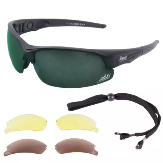 SUNGLASSES FOR GOLF: MENS Polarized & Low Light Multi lens System. Scratch Golf