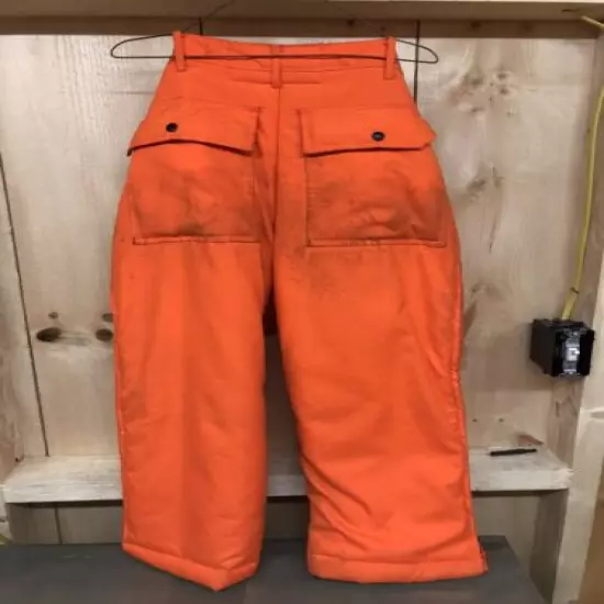 Winchester Snow Pants Men's L Blaze Orange Hunting Snowpants Used Reinforce Knee