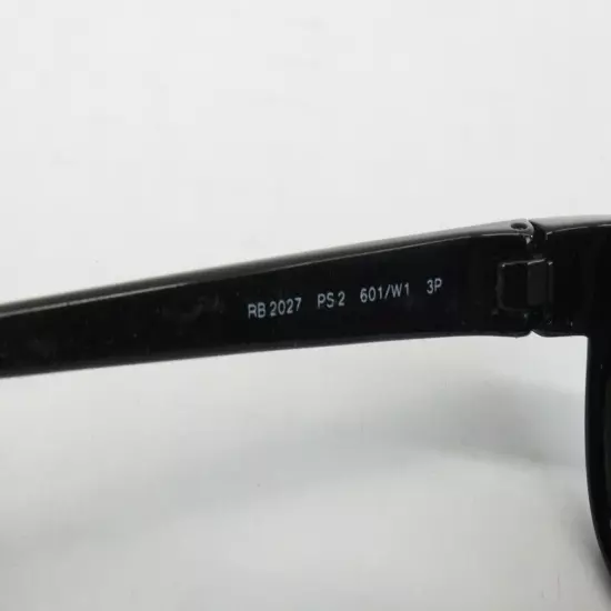 Used Ray Ban RB2027 PREDATOR 2 601/W1 3P Polarized Black Frame Dark Grey Lenses