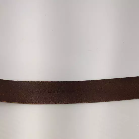 Distressed Brown Genuine Leather Belt Made in the USA 30"