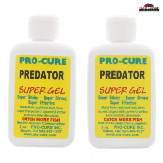 (2) Pro-Cure Super Predator Gel Attractant Lure 2oz ~ New