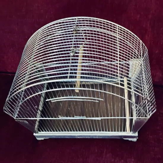 VINTAGE "HENDRYX" CHROME METAL BIRD CAGE-CIRCA 1950'S