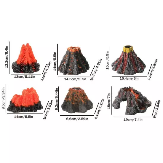 Fish Tank Volcano Decoration Volcanic Eruption Decoration D2P1