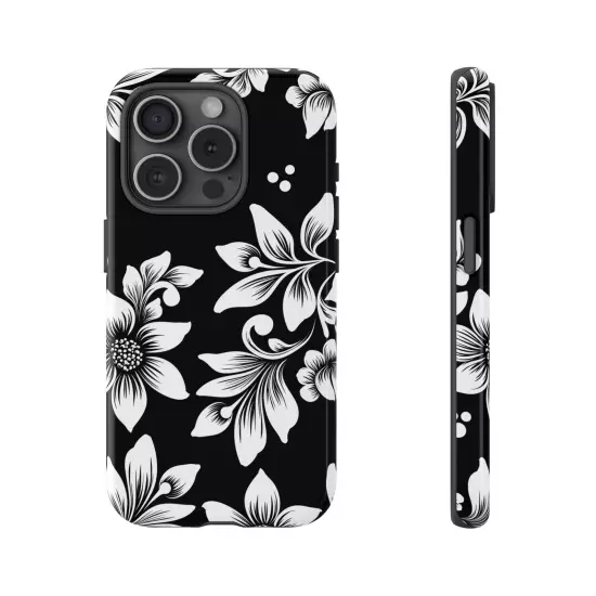 Black & White Floral Style - Tough Cases