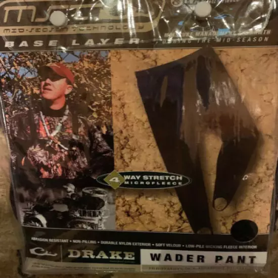 Drake Mst Base Layer Wader Pant 3x Black Brand New