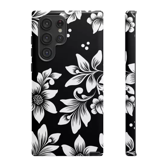 Black & White Floral Style - Tough Cases