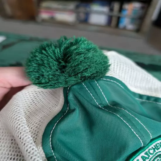 Vintage 1970's Saskatchewan Roughrider's Short Brim Pom Pom Trucker Hat CFL!