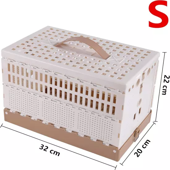 ✅ Plastic Folding Pigeon Cage, Portable Pet Bird Travel Cage Carrier Pigeon Cage