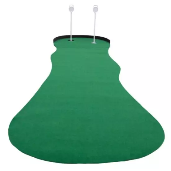 Large Golf Putting Green - 10.5ft x 3ft - Putting Mat w/ Backstop + Flags