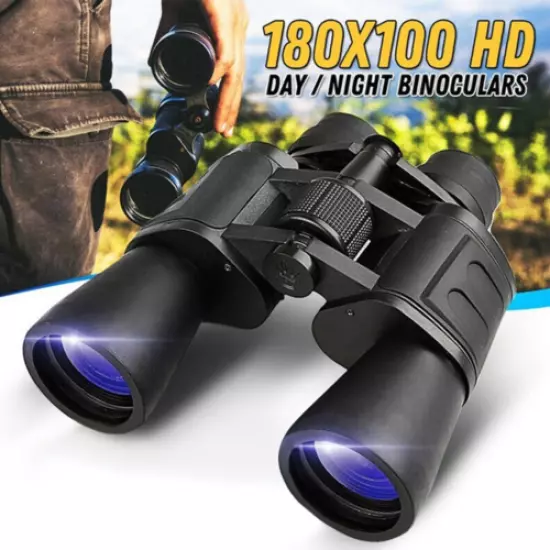 Astronomy 100X180 Binoculars Zoom Day/Night Vision BAK4 High Power Telescope