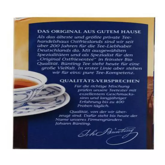 Bünting Tea | East Frisian Tea | 2,1 Ounce Total /60 Gr | Bünting Tee