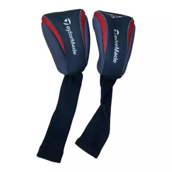 Set Of 2 Taylormade Burner 420 Driver Golf Head Cover Red Gray Black