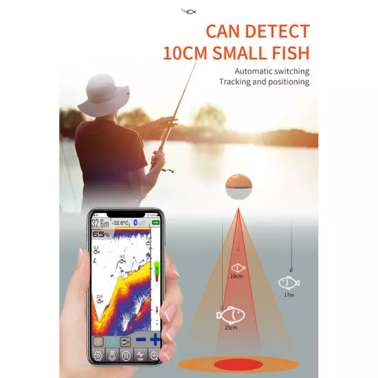 Wireless Buletooth Fish Finder Underwater Depth Echo Sounder With GPS Fishing