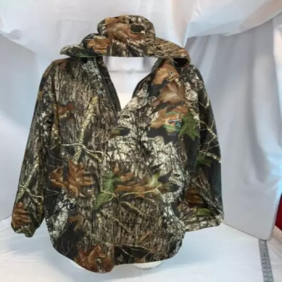 Port Authority Camo Hunting Pullover XL Men Brown Poly ½ Zip NWOT YGI C0-2BL