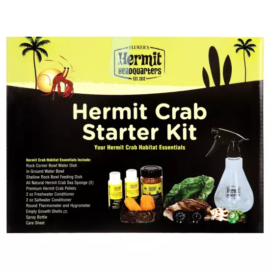 Hermit Crab Starter Kit, Including Necessary Essentials for Hermit Crab Habitats