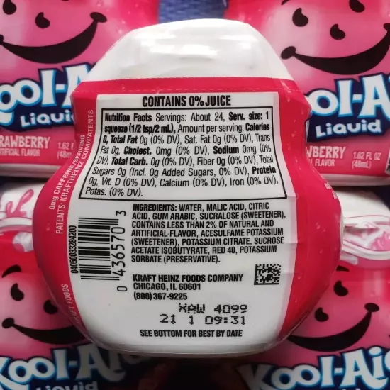 9 Count, KOOL-AID Strawberry Flavor Liquid Water Enhancer, 1.62 oz