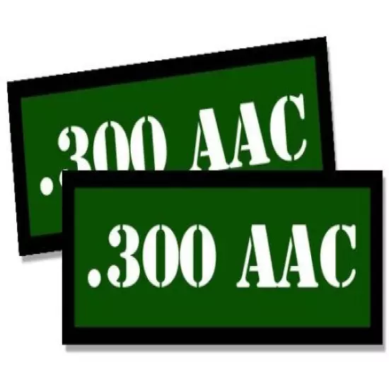 300 AAC Ammo Can Decals Ammunition Ammo Can Labels Vinyl Stickers 3" 2 pack GR