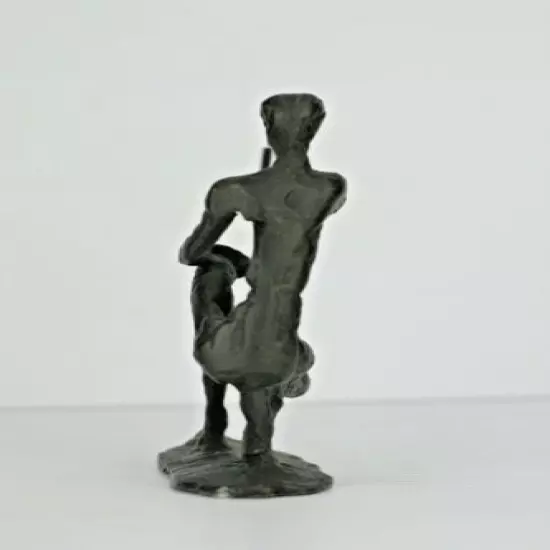 Lining Up The Putt Vintage Abstract Metal Golf Golfer Figurine Statue