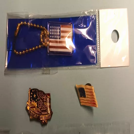 Misc lot of USA American Flag Jewelry Accessories Luggage Bracelet Charm Pin