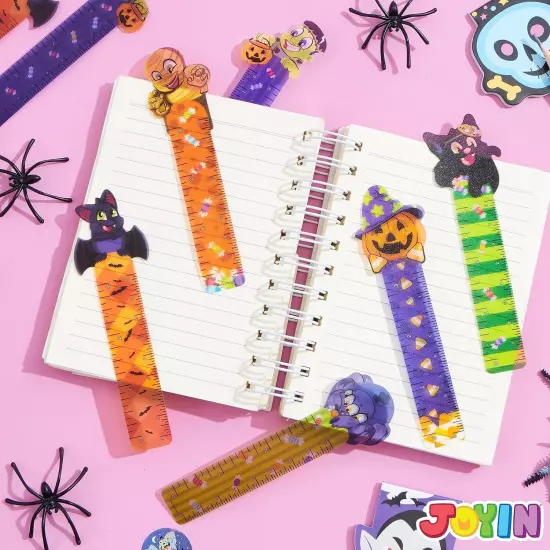 JOYIN 144 PCs Halloween Bookmark Rulers Party Favor Pack (6 Designs) Multi 