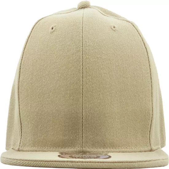 Premium Solid Fitted Cap Baseball Cap Hat, Flat Bill / Brim NEW