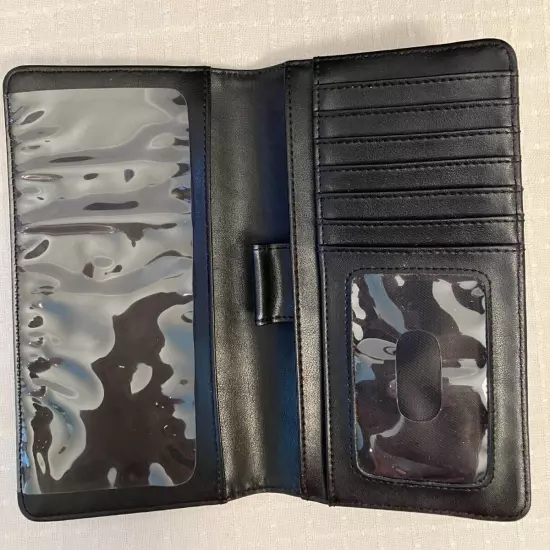 EasySpirit Bifold Wallet, Slim Black Organizational Wallet, Pre- Owned